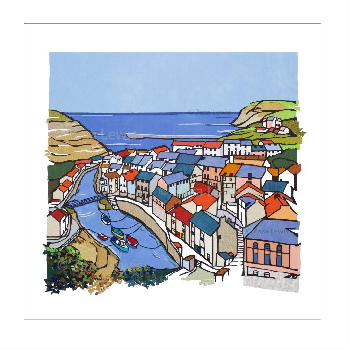 Staithes 3_5 boats_unframed