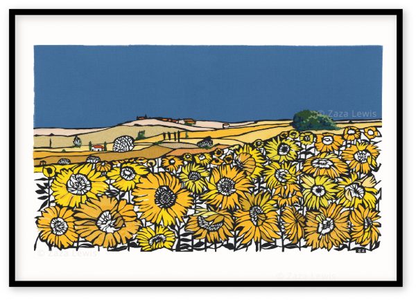 Sunflowers_Tuscany_framed